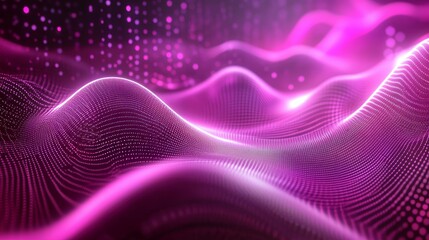 Futuristic data transmission  dynamic digital lines in a vivid cyberspace environment