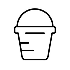 bucket line art icon vector illustration
