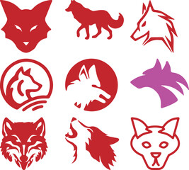 Wolf simple icon. Vector ICON all icon Viktor