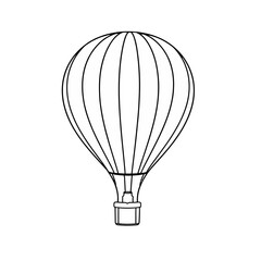 Obraz premium Simple Line Drawing of a Hot Air Balloon