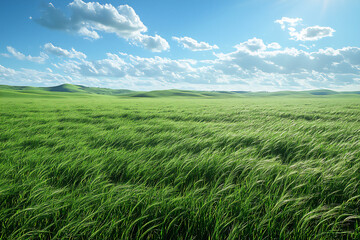 Fototapeta premium vast_green_prairie_sunlight,