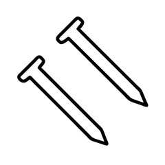 nails line art icon vector illustration