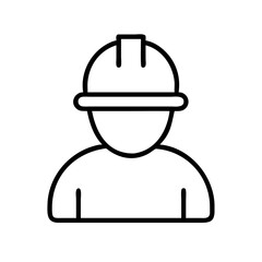 worker line art icon vector illustration