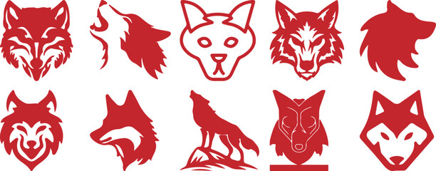 Fototapeta premium Wolf simple icon. Vector ICON all icon Viktor