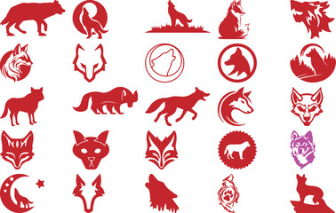 Wolf simple icon. Vector ICON all icon Viktor