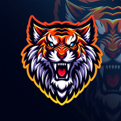 Tiger mascot esport illustration v1