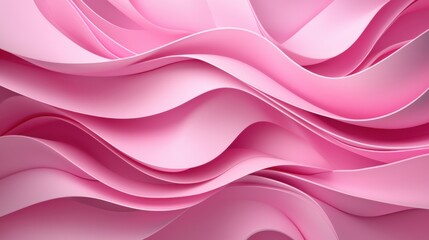 Obraz premium A pink background with wavy lines of paper