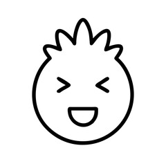 Obraz premium exploding head emoji line art icon vector illustration