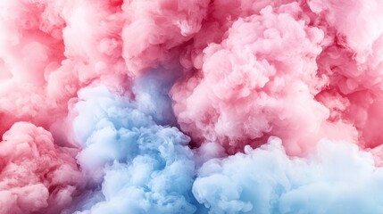 Fototapeta premium A pink and blue cloud of smoke on a white background