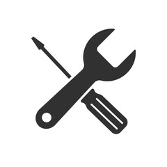 Screw driver icon isolated on transparent background.