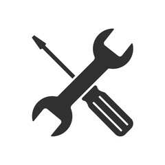 Screw driver icon isolated on transparent background.
