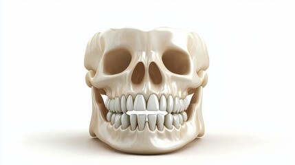 Obraz premium Intricate details of human skull closeup examination of teeth and bone structure