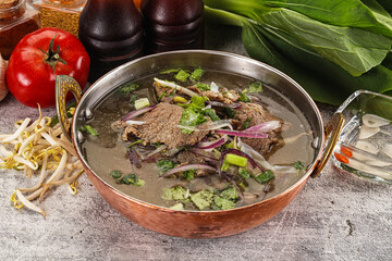 Vietnamese cuisine - Pho Bo soup with beef