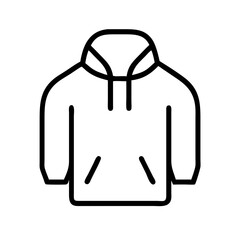 hoodie line art icon vector illustration