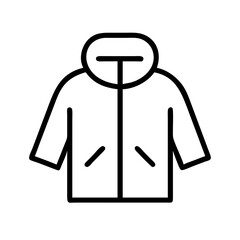 winter coat line art icon vector illustration