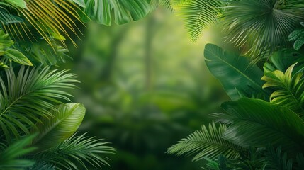 a close up of a bunch of green leaves in a jungle