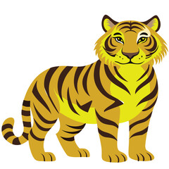 Colorful Tiger Vector Illustration. tiger icon vector