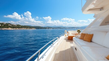 A view of the ocean from the deck of a boat