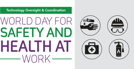 Safety icon with social banner, Graphic vector, editable