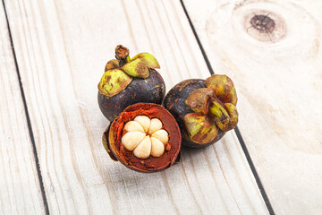Sweet purple organic tropical mangosteen