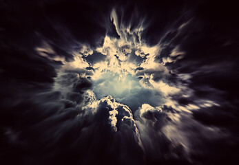 Blurred Swirl in the Clouds