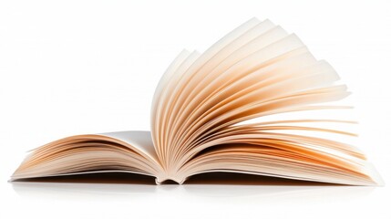 Fototapeta premium An open book on a white background