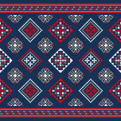 Geometric handcraft patterns for Thai silk dresses or elegance wallpaper