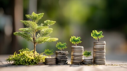 ESG environment social governance concept for finance and investment business and ethical business concepts. Green business investment strategy for sustainability. Sustainable corporation development.