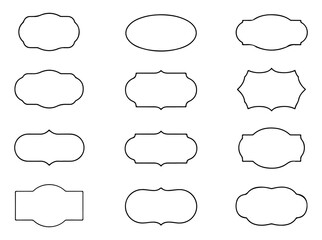 Obraz premium Vintage frames and labels vector set