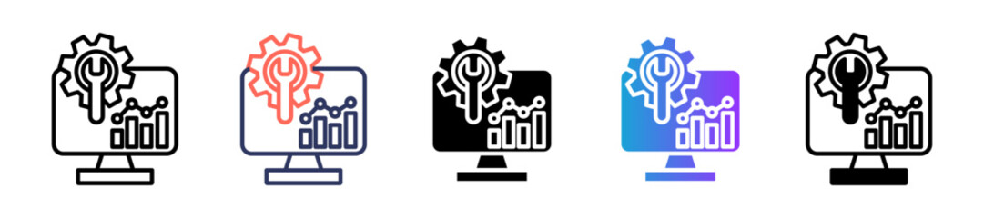 Obraz premium Productivity Tools multiple icon