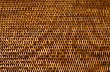 Handcraft weaving rattan basket trays. Thai tradition bamboo pattern nature textures background.