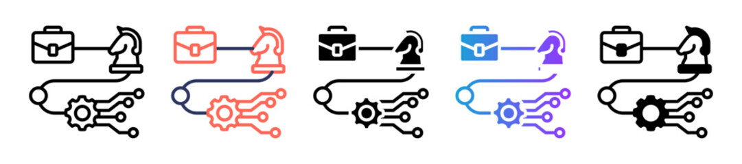 Digital Transformation multiple icon