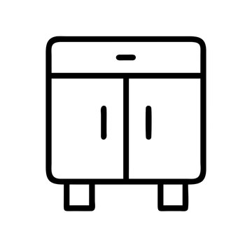 recommend clip art: bathroom cabinet line art icon vector illustration