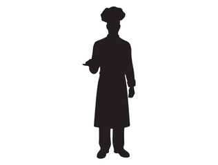 CHEF SILHOUETTE WHITE BACKGROUND