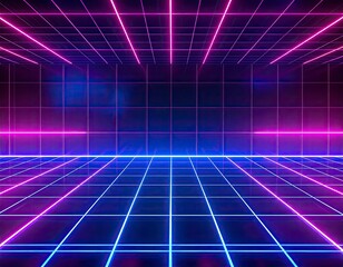 Retro futuristic grid texture neon pink blue lines synthwave seamless high resolution


