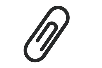 Obraz premium A single metal paperclip in a classic oval shape.