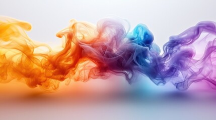 colorful smoke on a white background