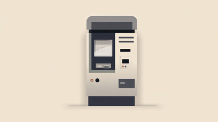 Ticket machine terminal icon - transport illustration