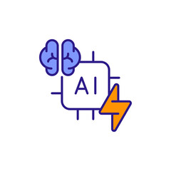 AI Energy Optimizer Icon for Efficient Power Management.
