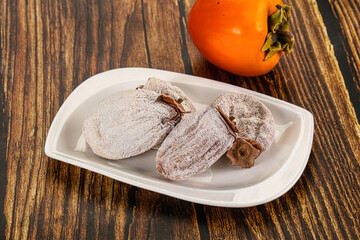 Dry sweet ripe persimon fruit