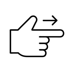 go right line art icon vector illustration