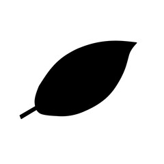 Simple leaf design element silhouette