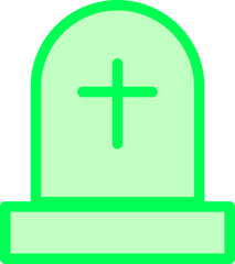 Fototapeta premium Green Tombstone Icon