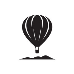 Hot Air Balloon Flying Minimal Design