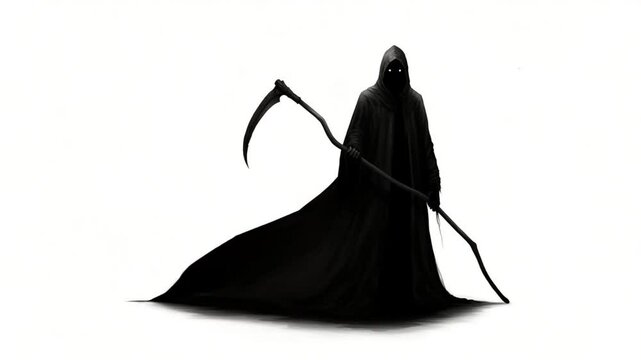 Grim Reaper: A Silhouette of Death,  Dark Fantasy Art