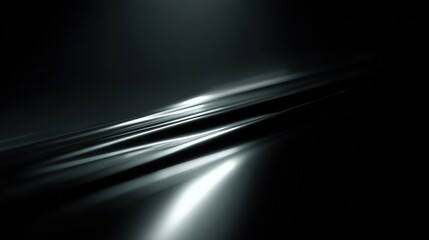 Abstract Light Reflections Moving Across Matte Black Textured Surface