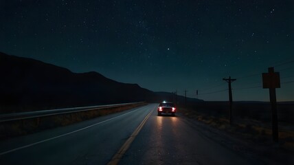 road in the night