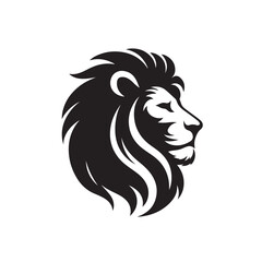 Lion Head with Flowing Mane