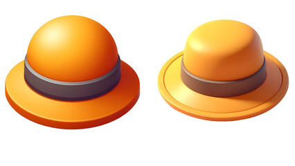 Fototapeta premium 3D Cartoon Summer Hat Icon, Transparent Png File. Perfect for travel, vacation, summer themes, app UI, and graphic design projects