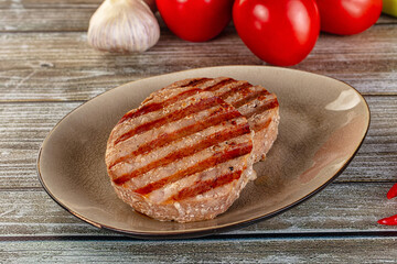 Grilled tuna steak fillet medallion